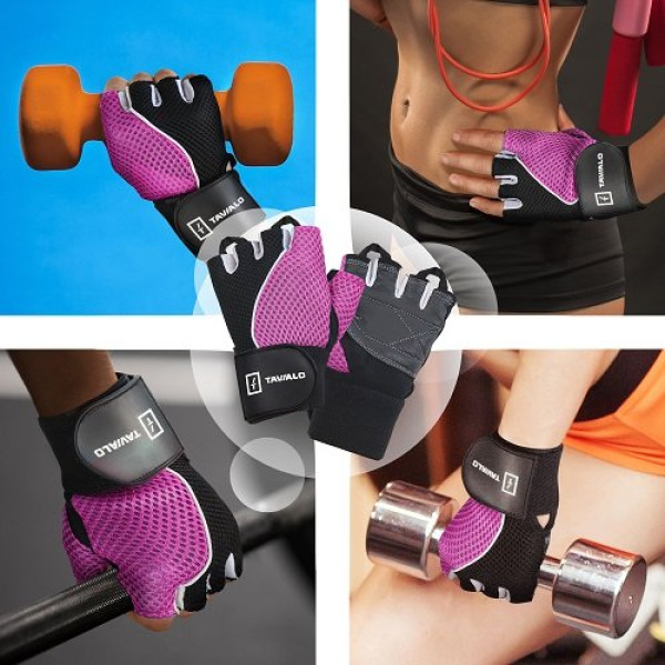 Спортивные перчатки Tavialo Black-Pink S женские