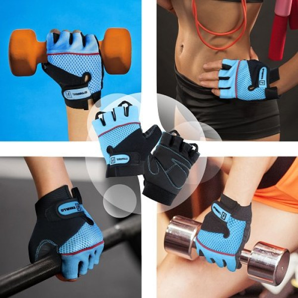 Спортивные перчатки Tavialo Tavialo Black-Blue S (цепкий полиэстер)